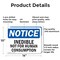 Signmission Inedible Not For Human Consumption, 14 in W x Rectangle, Aluminum OS-2PACK-NS-A-1014-L-13695 - alternate 2